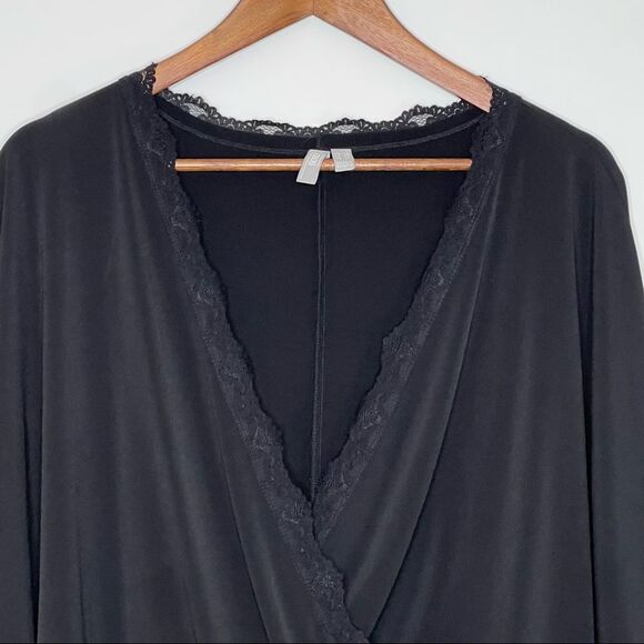 ASOS Angel Sleeve Wrap Lace Trim Bodysuit  Size 12 - Picture 8 of 13